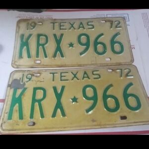 Vintage Texas License Plates